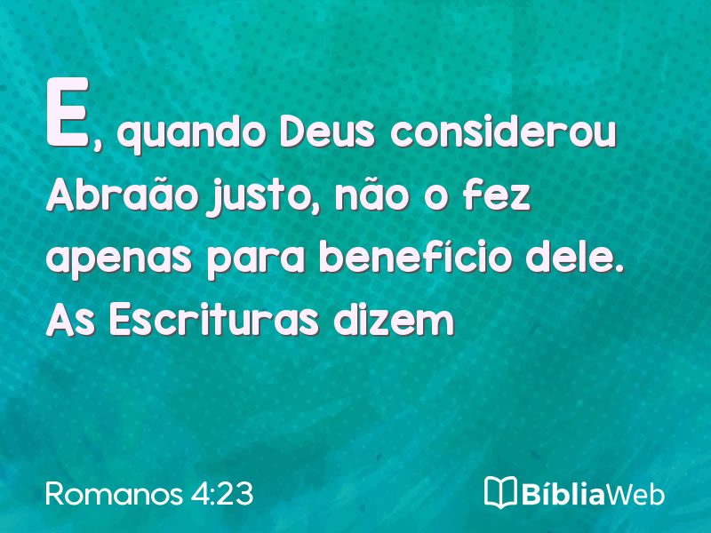 Romanos 4:23 em imagem para compartilhar