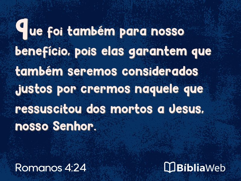 Romanos 4:24 em imagem para compartilhar