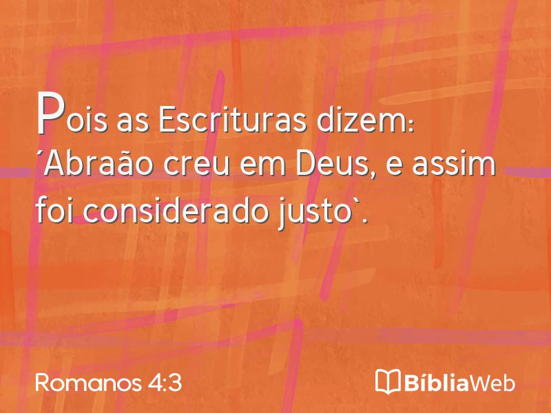 Romanos 4:3 em imagem para compartilhar