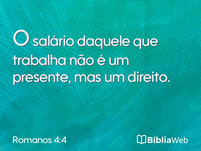 Romanos 4:4 em imagem para compartilhar