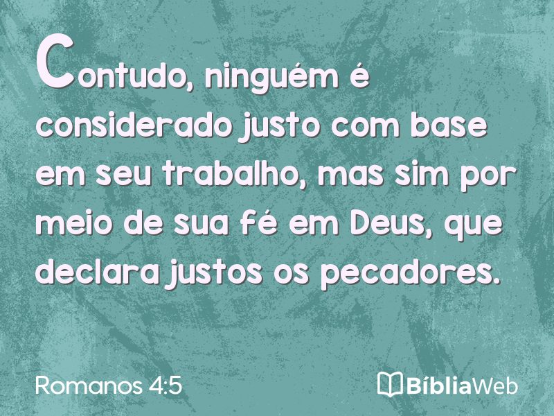 Romanos 4:5 em imagem para compartilhar