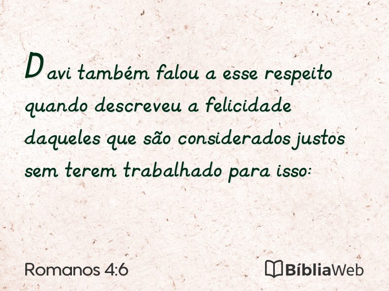 Romanos 4:6 em imagem para compartilhar