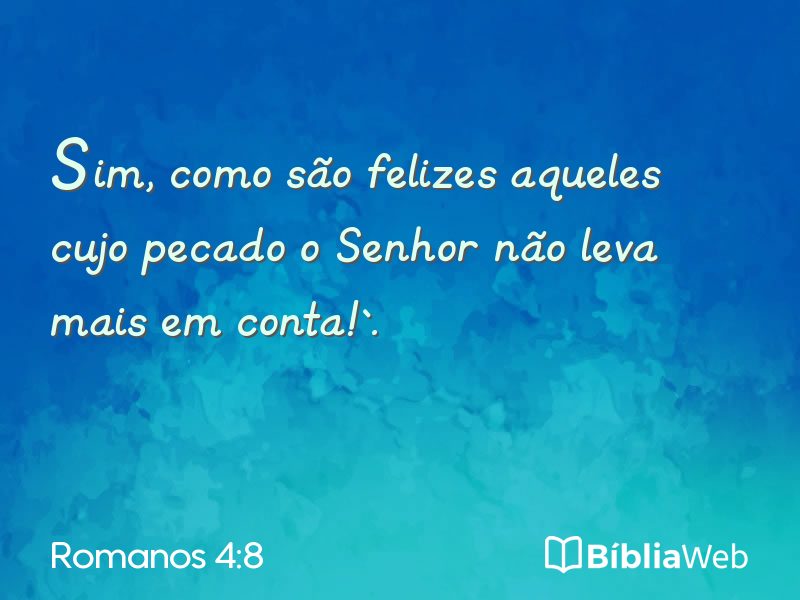Romanos 4:8 em imagem para compartilhar