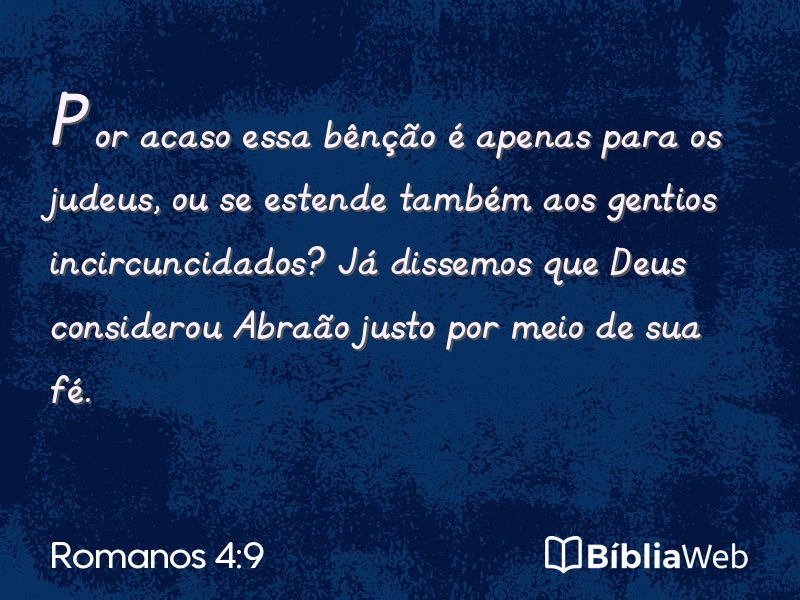 Romanos 4:9 em imagem para compartilhar