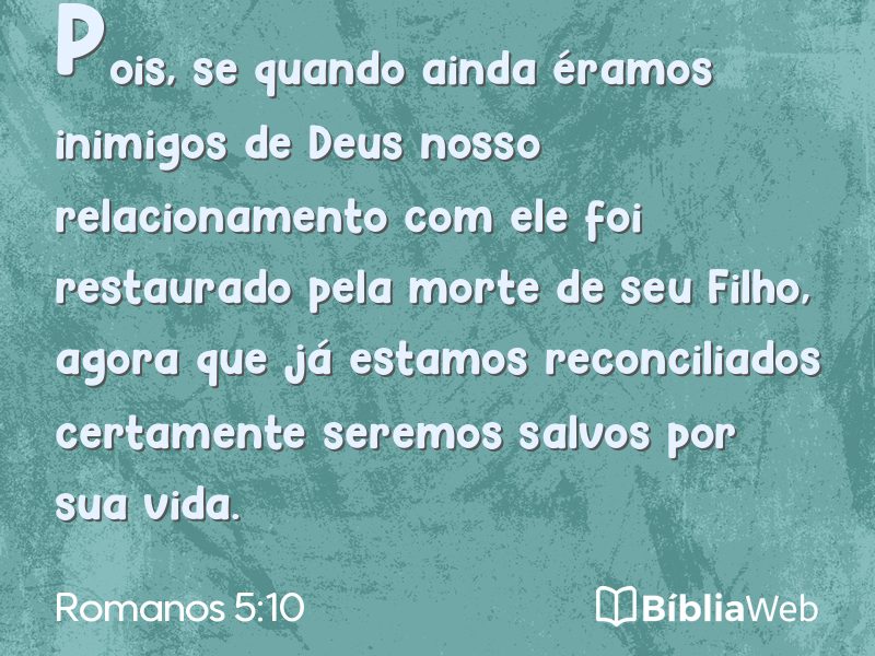 Romanos 5:10 em imagem para compartilhar