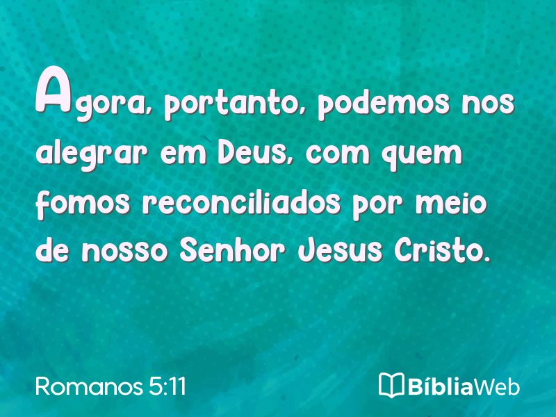 Romanos 5:11 em imagem para compartilhar