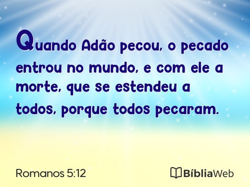 Romanos 5:12 em imagem para compartilhar