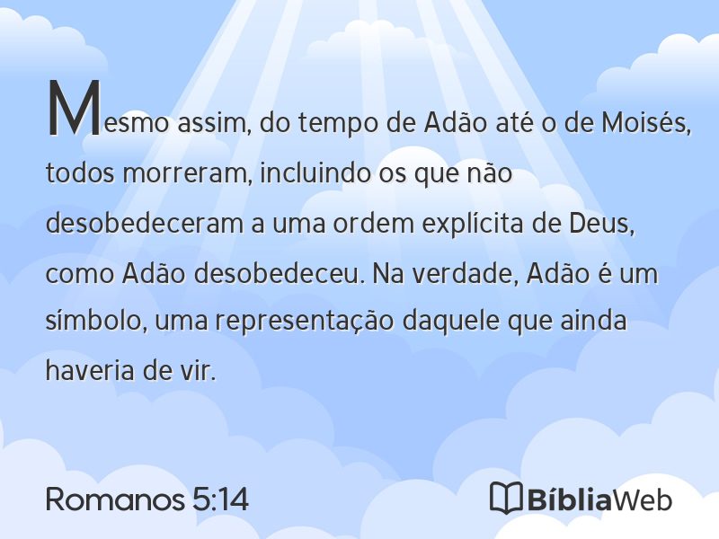 Romanos 5:14 em imagem para compartilhar