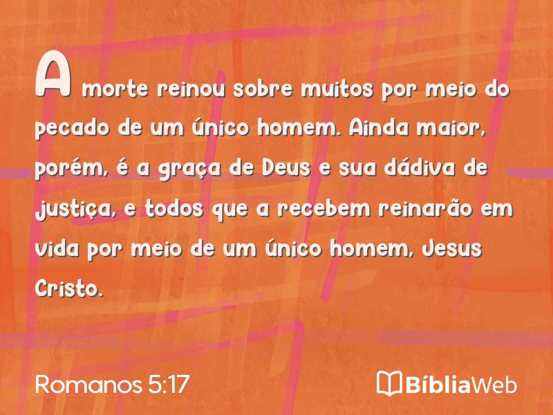Romanos 5:17 em imagem para compartilhar