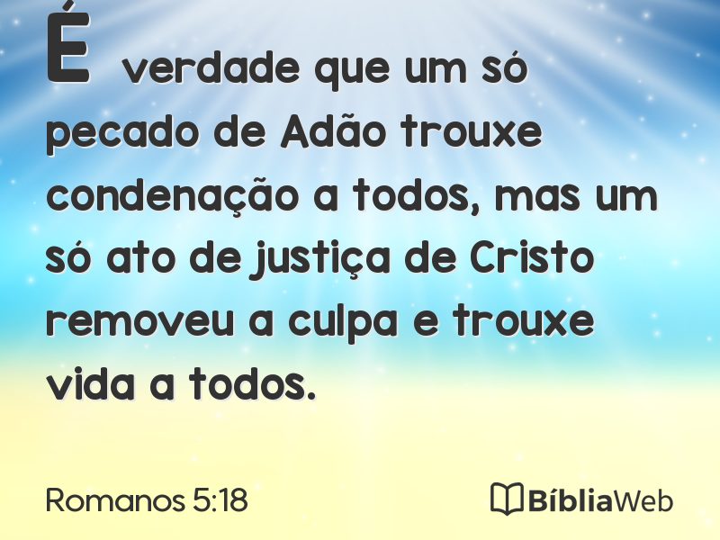 Romanos 5:18 em imagem para compartilhar