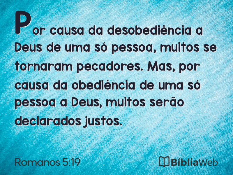 Romanos 5:19 em imagem para compartilhar