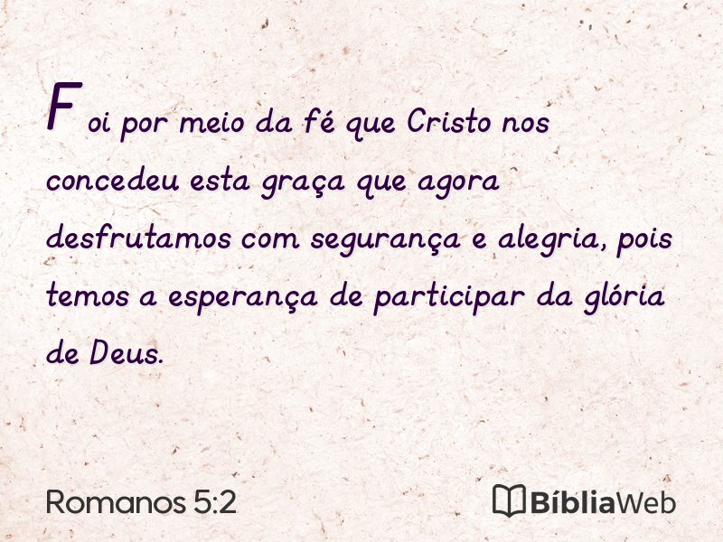 Romanos 5:2 em imagem para compartilhar
