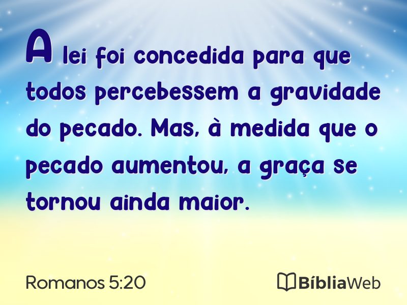 Romanos 5:20 em imagem para compartilhar