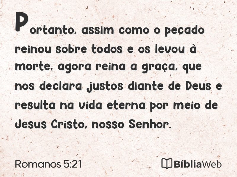 Romanos 5:21 em imagem para compartilhar