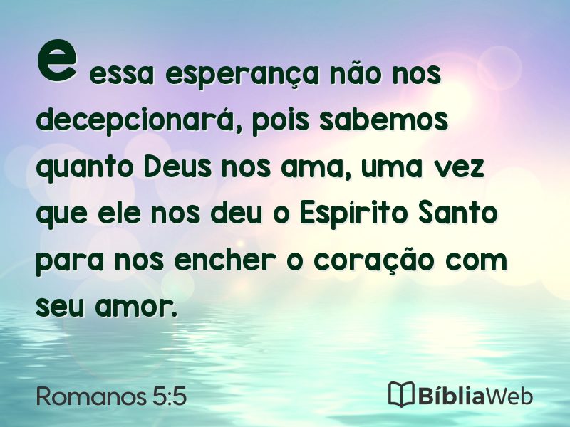 Romanos 5:5 em imagem para compartilhar