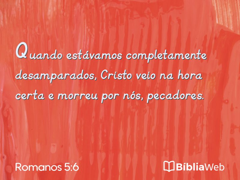 Romanos 5:6 em imagem para compartilhar