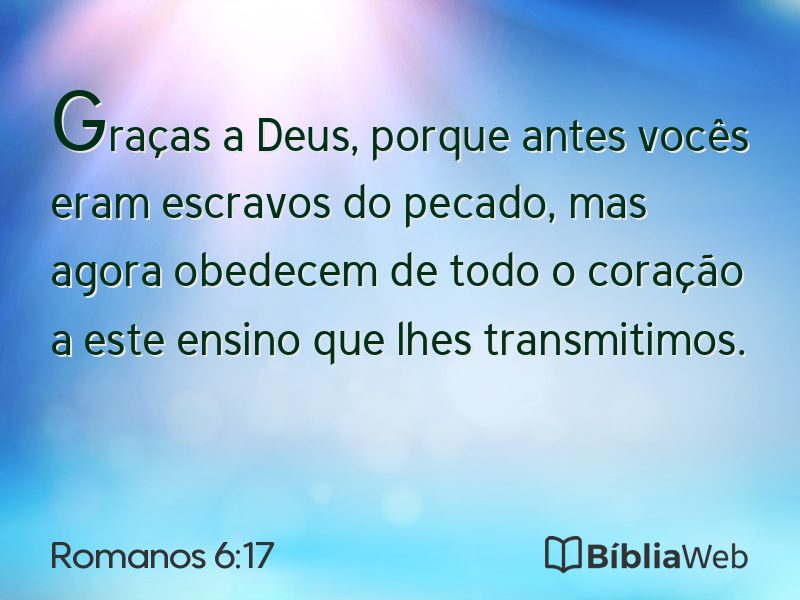 Romanos 6:17 em imagem para compartilhar