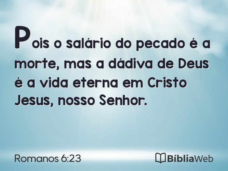 Romanos 6:23 em imagem para compartilhar