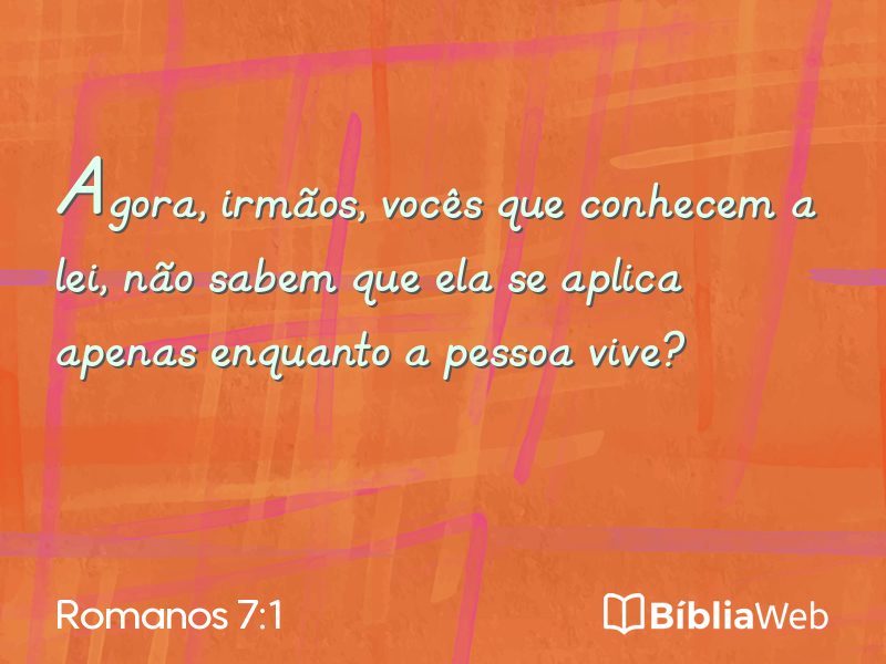 Romanos 7:1 em imagem para compartilhar