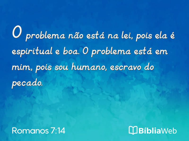 Romanos 7:14 em imagem para compartilhar