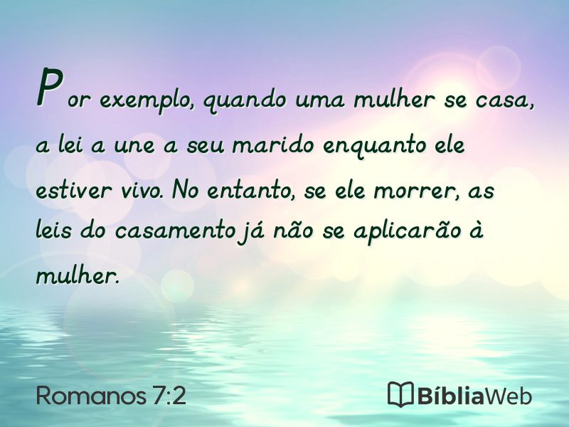 Romanos 7:2 em imagem para compartilhar