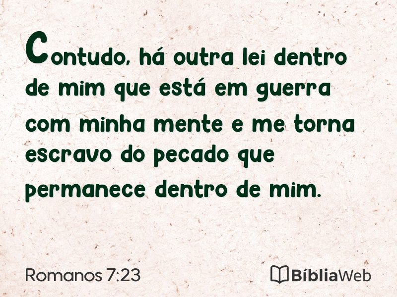 Romanos 7:23 em imagem para compartilhar