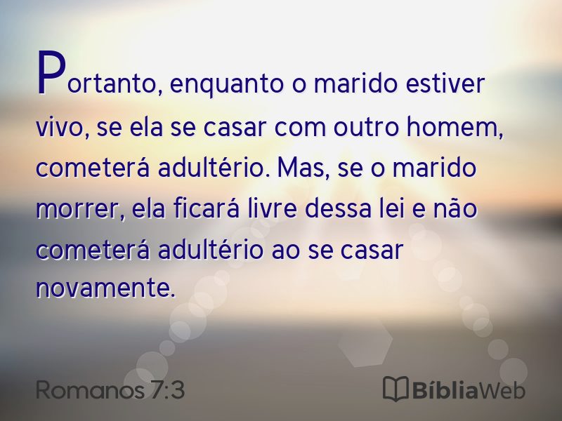 Romanos 7:3 em imagem para compartilhar