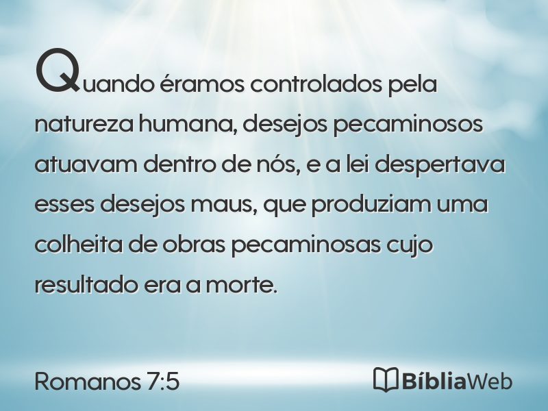 Romanos 7:5 em imagem para compartilhar