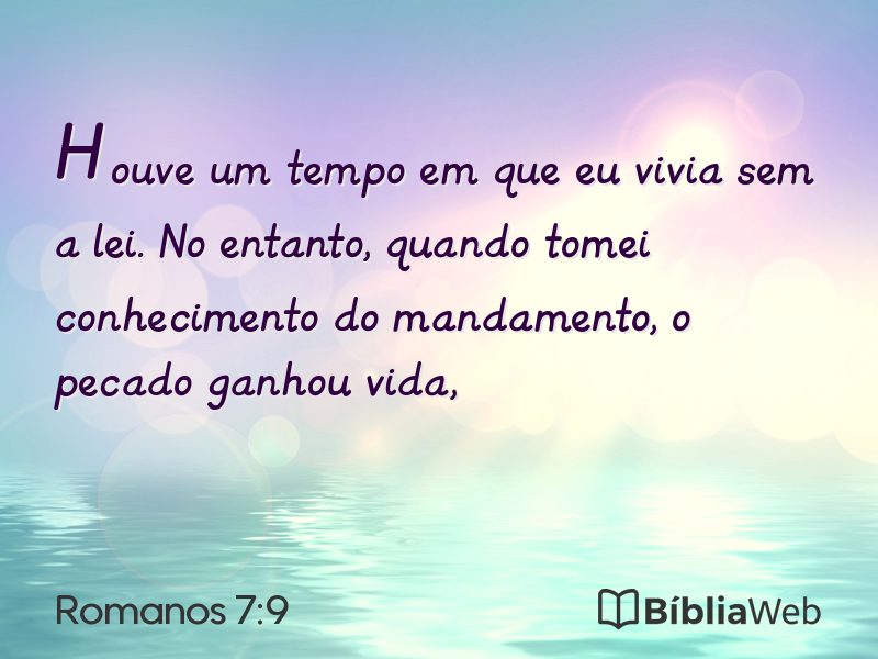 Romanos 7:9 em imagem para compartilhar