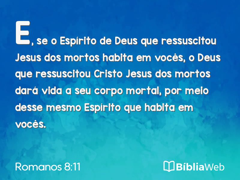 Romanos 8:11 em imagem para compartilhar