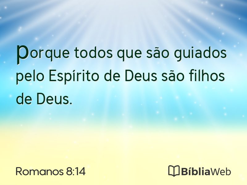 Romanos 8:14 em imagem para compartilhar