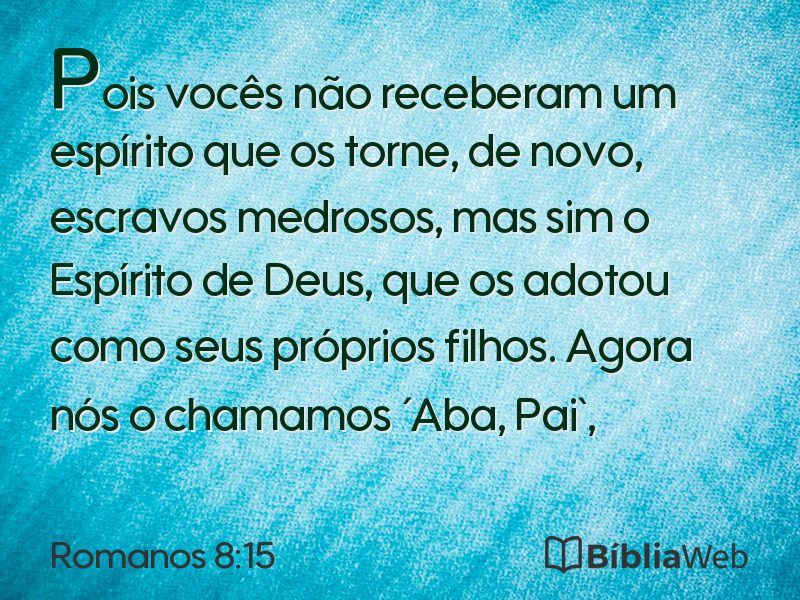 Romanos 8:15 em imagem para compartilhar