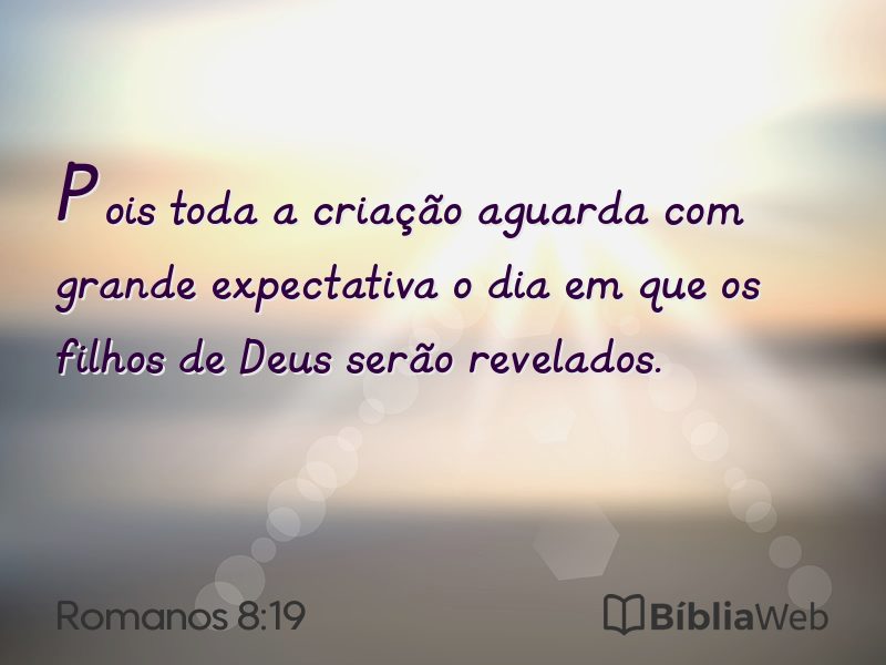 Romanos 8:19 em imagem para compartilhar