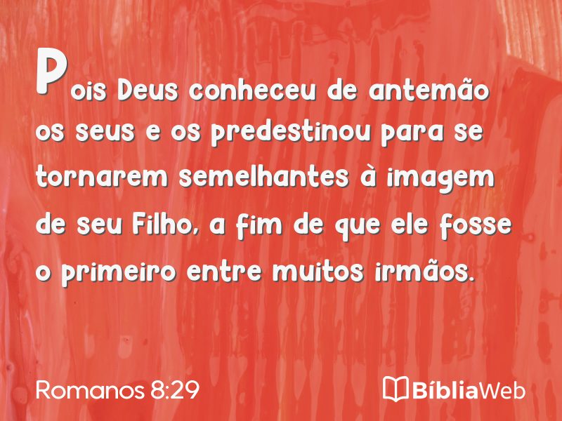 Romanos 8:29 em imagem para compartilhar