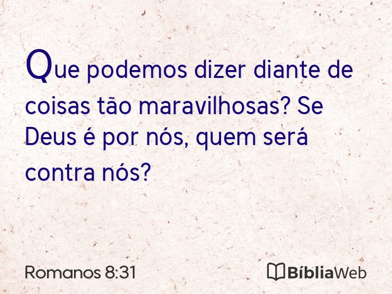 Romanos 8:31 em imagem para compartilhar