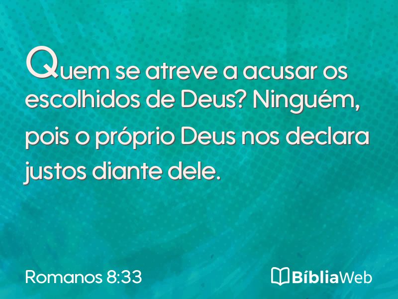 Romanos 8:33 em imagem para compartilhar