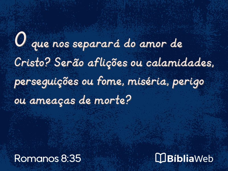 Romanos 8:35 em imagem para compartilhar