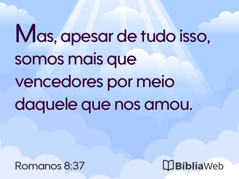 Romanos 8:37 em imagem para compartilhar