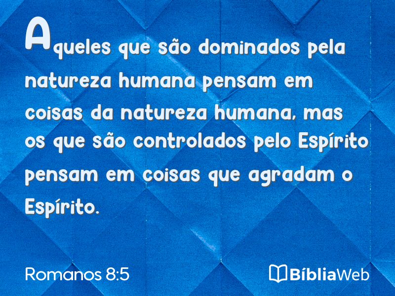 Romanos 8:5 em imagem para compartilhar