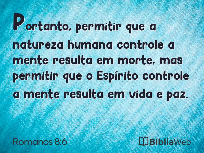 Romanos 8:6 em imagem para compartilhar