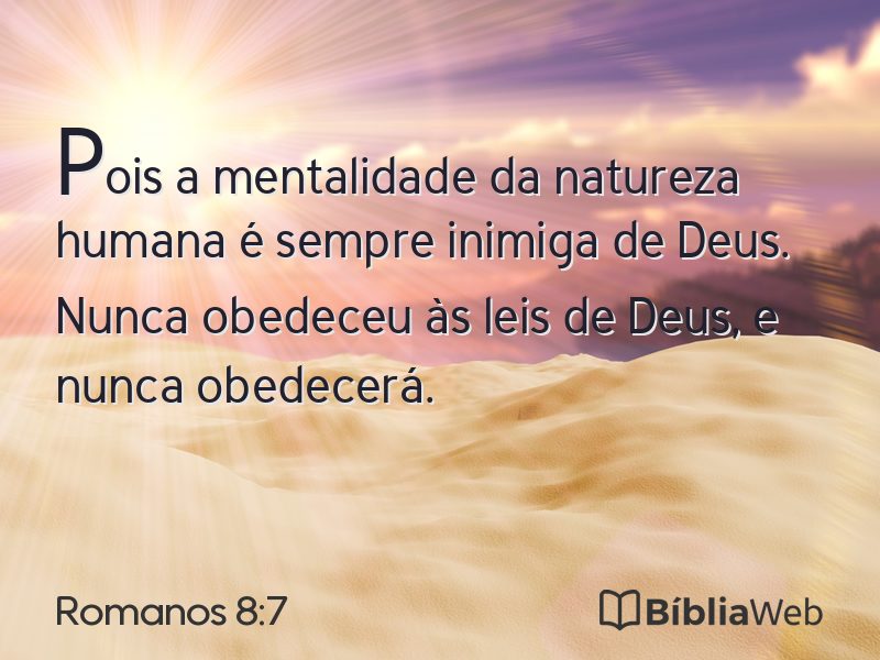 Romanos 8:7 em imagem para compartilhar