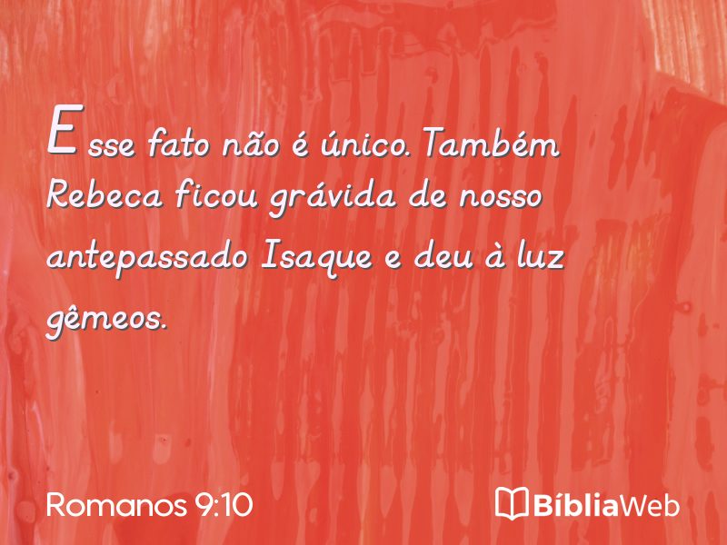 Romanos 9:10 em imagem para compartilhar