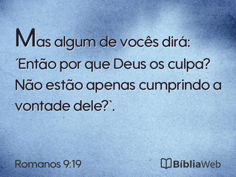 Romanos 9:19 em imagem para compartilhar
