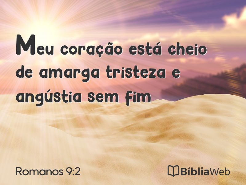 Romanos 9:2 em imagem para compartilhar