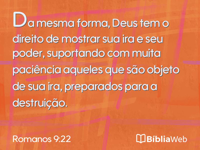 Romanos 9:22 em imagem para compartilhar