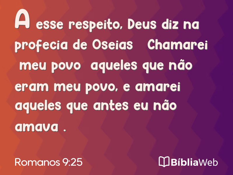 Romanos 9:25 em imagem para compartilhar