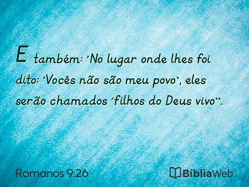 Romanos 9:26 em imagem para compartilhar
