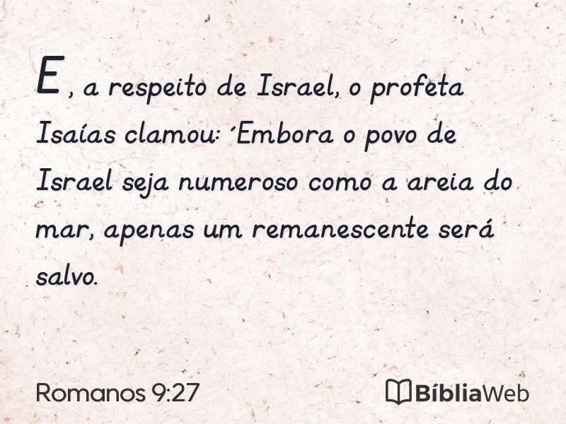 Romanos 9:27 em imagem para compartilhar