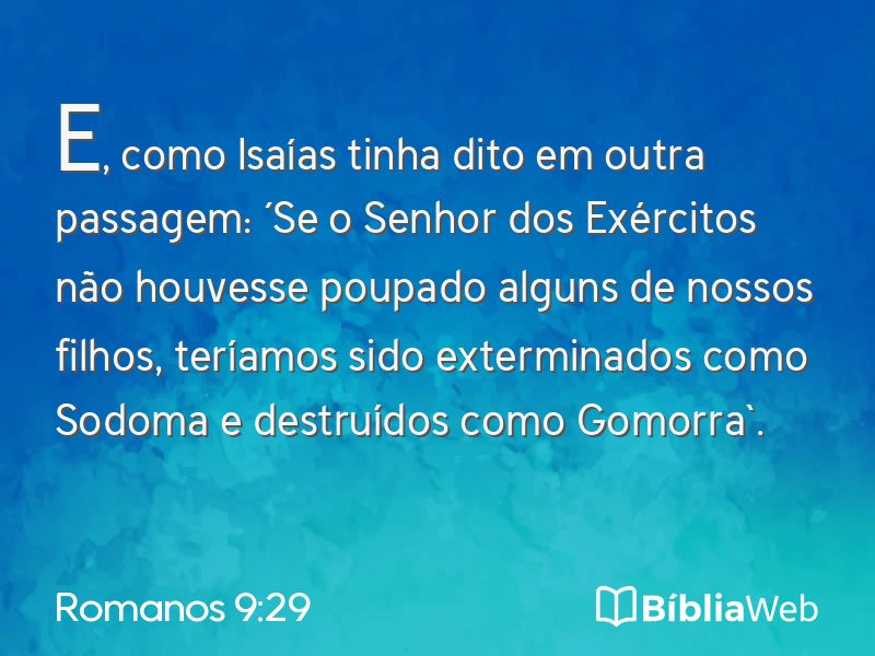 Romanos 9:29 em imagem para compartilhar