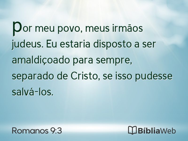 Romanos 9:3 em imagem para compartilhar
